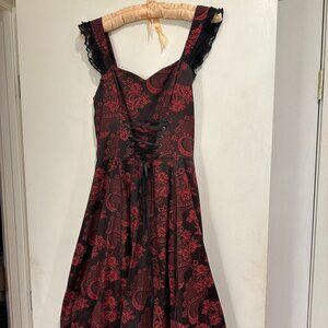 Dress with corset lace top